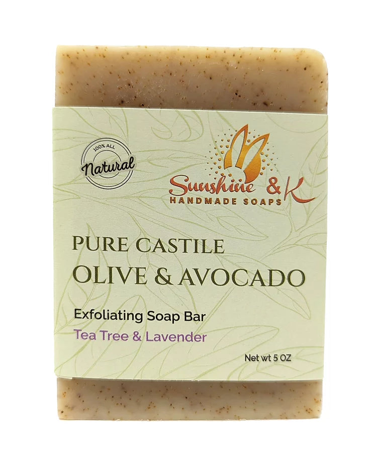 Pure Castile Soap Bar – Handmade Exfoliating Soap – Olive Soap Bar – Excellent for Removing Feet Dead Skin (Callus) VEGAN