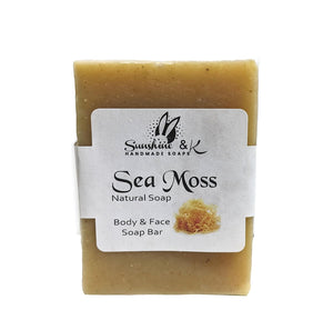 Sea Moss Soap Bar -Natural Handmade Soap Bar with Argan Oil, Shea Butter, Sea Moss & Ylang Ylang Essential Oil - 5 OZ VEGAN