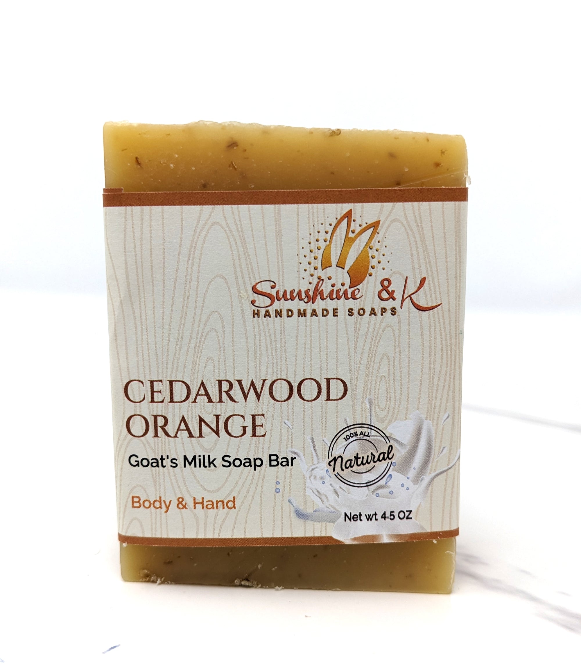 Cedarwood Orange Soap Bar – Natural Handmade Exfoliating Soap Bar with Shea & Aloe Butter