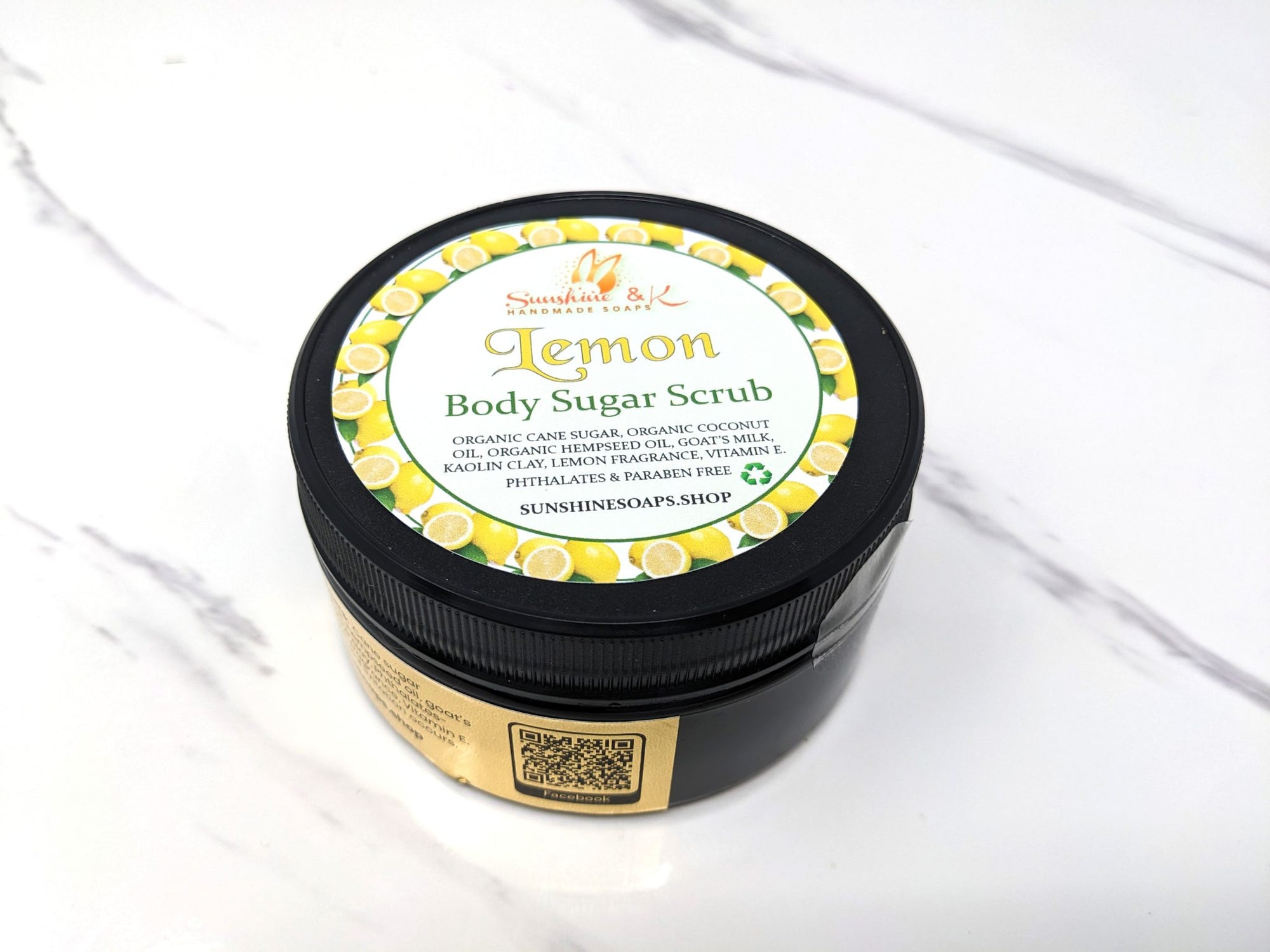 Sugar Body Scrub – Exfoliating Blend with Lemon Fragrance 8 OZ