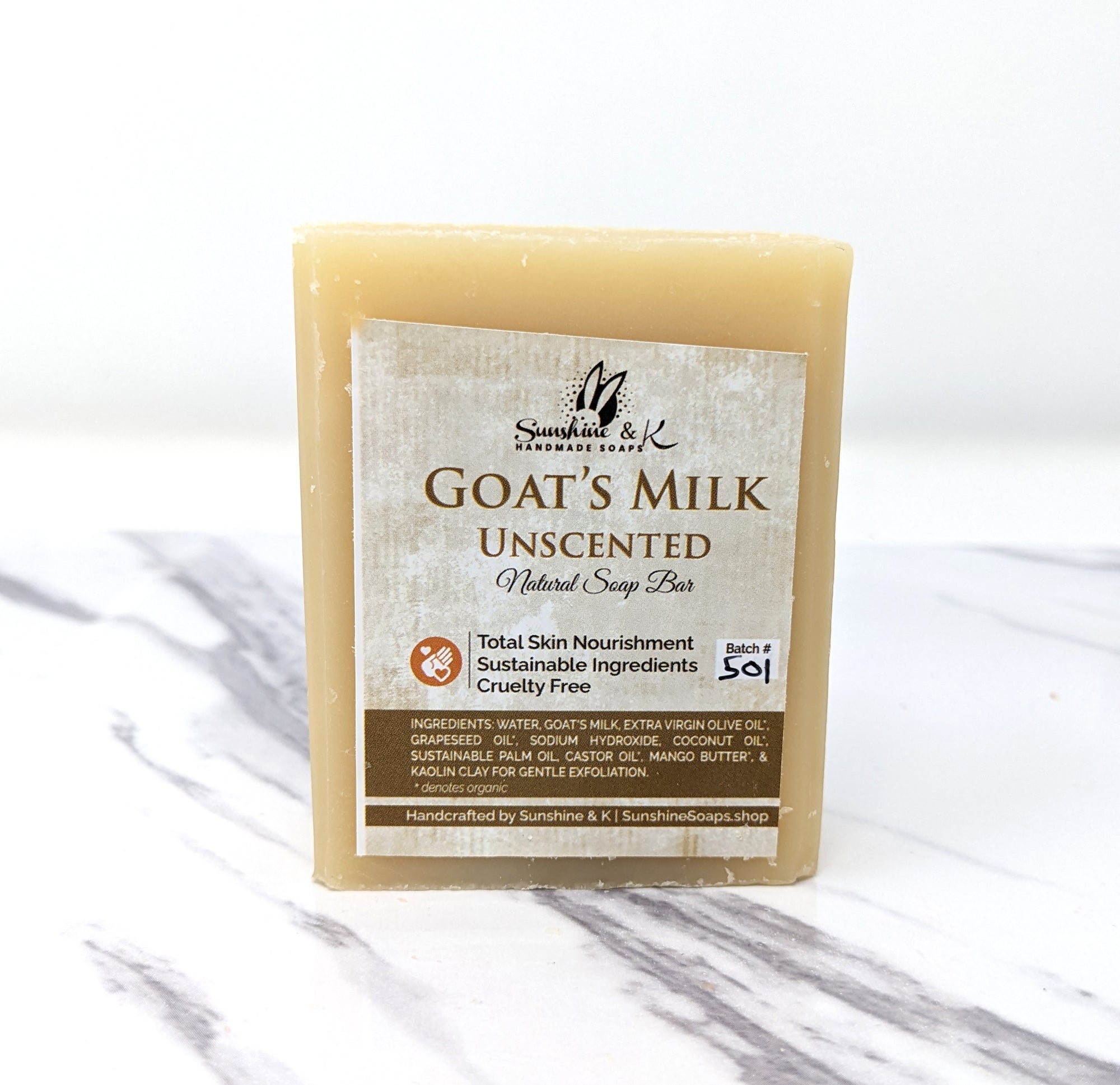 Unscented Goat's Milk Soap Bar – Natural Handmade Unscented Soap Bar - Creamy & Lathery