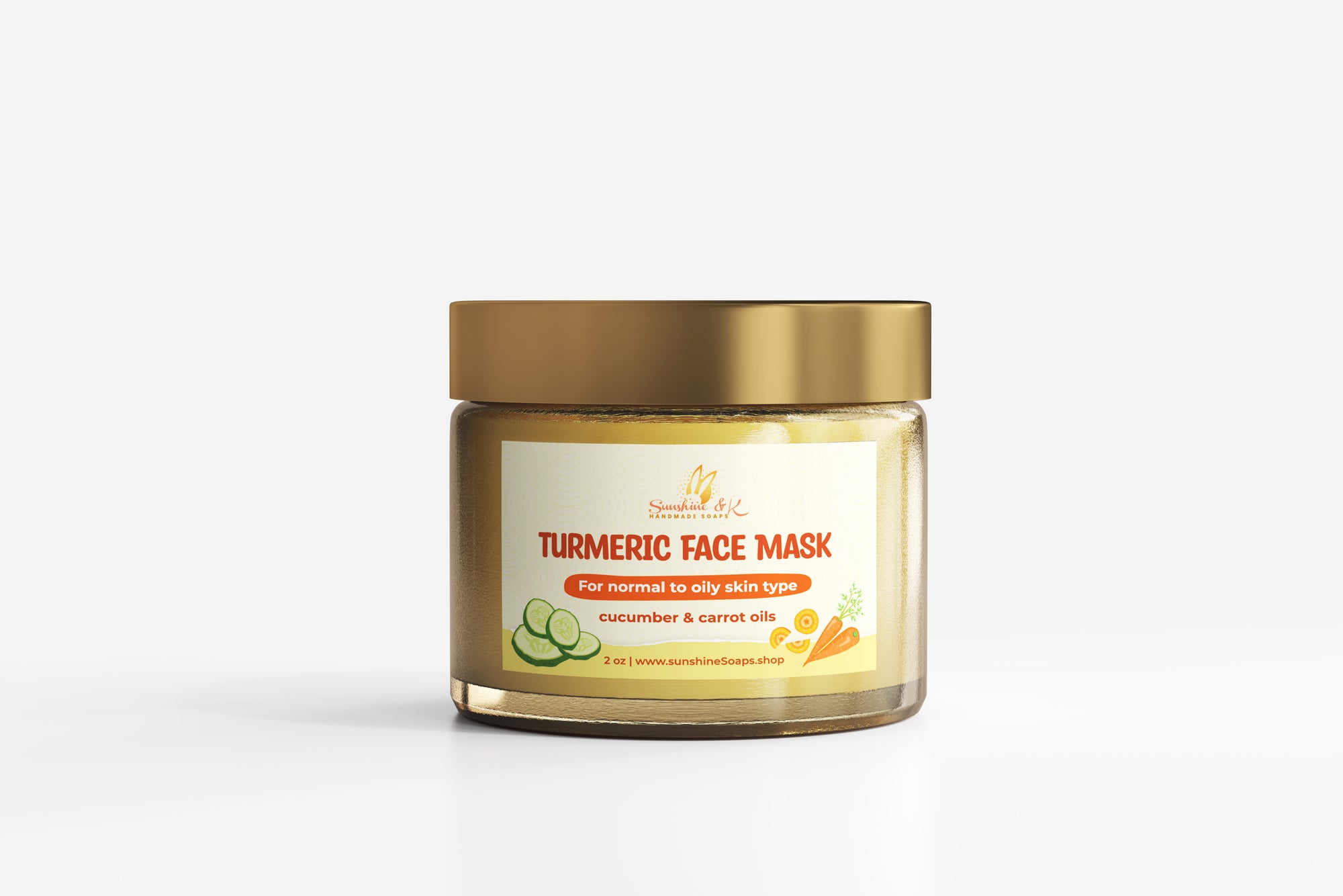 Turmeric Face Mask – For Normal to Oily Skin with Carrot Seed & Cucumber oil