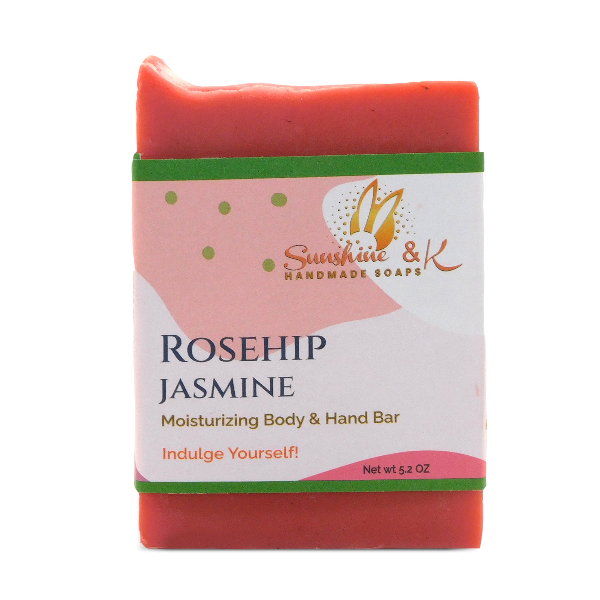 Rosehip Bar Soap - Body & Face Bar Soap, Handmade Bath Soap, Moisturizing Bar Soap With Beeswax, Rice Bran Oil, & Natural Base Oils, Natural Soap Bars, 5 oz, Sunshine & K Handmade Soaps - sunshine-handmade-soaps